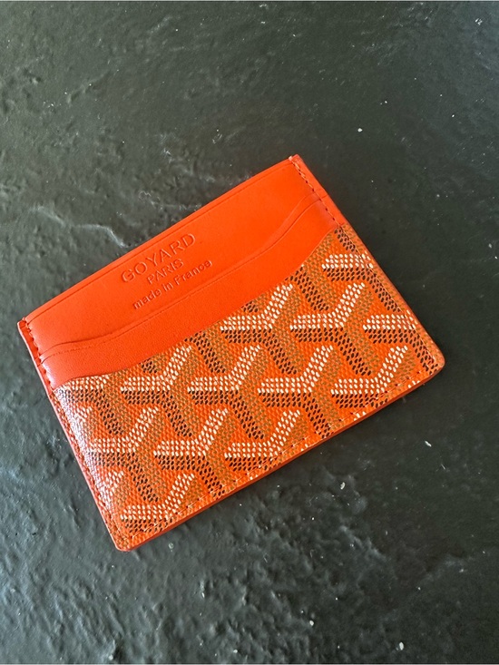 Goyard Accessories - Goyard Orange Card Holder with Signature Goyardine Pattern